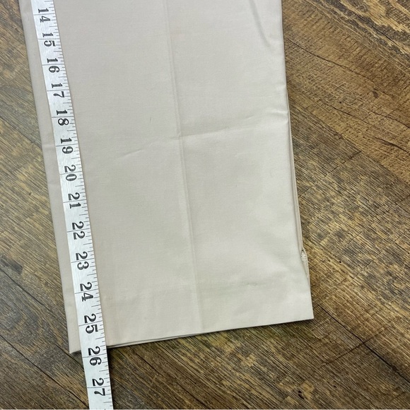 Lafayette 148 Cropped Bleecker Pant Beige Stretch Cotton Trouser Women's Size 14 - Picture 10 of 13